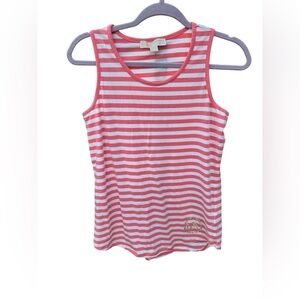 Michael Kors Coral and White Striped Women’s Tank Top